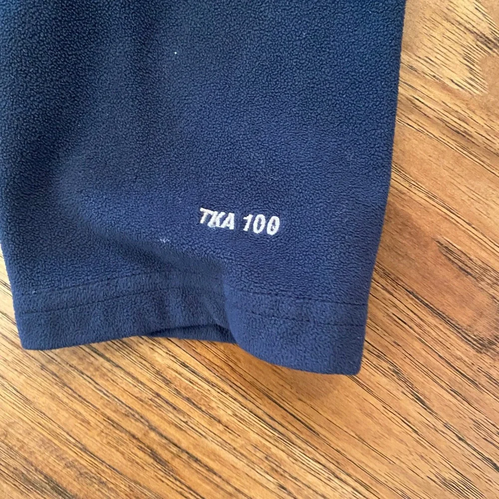 The North Face Mens TKA 100 Fleece Quarter Zip Pullover Navy Blue Large